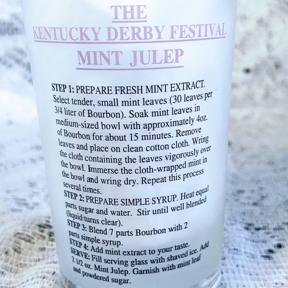 COLLECTIBLE 1997 KENTUCKY DERBY FESTIVAL GLASS/ MINT JULEP RECIPE/PARTY GLASS - Picture 9 of 9
